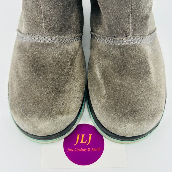 Sorel Girls Rylee Gray Waterproof Suede Winter Snow Boots NY1900-052 Size 5 - Picture 4 of 11